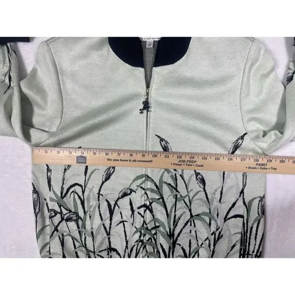 Vintage St John Sport Marie Gray Jacket Women’s S Full Zip Green USA - Picture 6 of 8